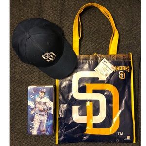 San Diego Padres Wil Myers Bobblehead, Hat and Bag